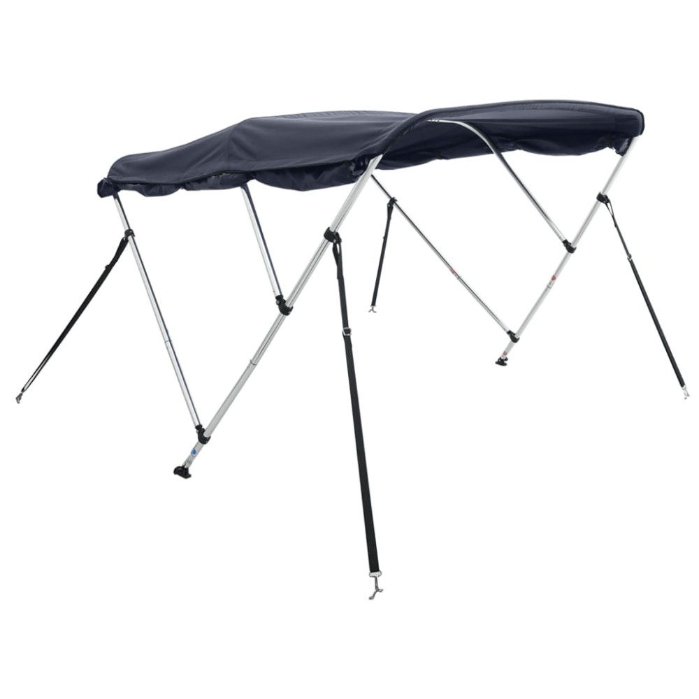 Produktbild för Båtkapell med 3 bågar 183x(137-152)x137 cm
