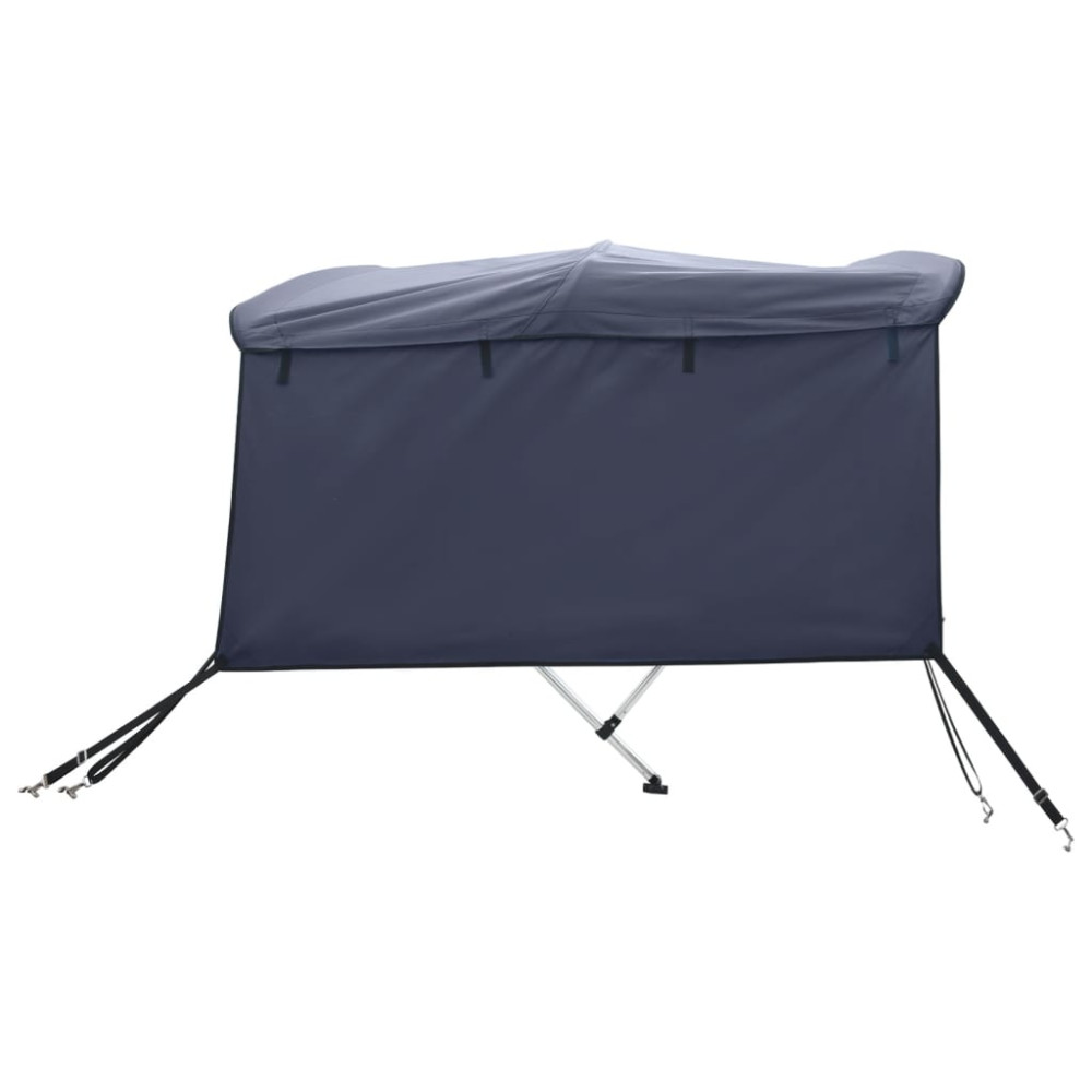Produktbild för Båtkapell med 3 bågar 183x(137-152)x137 cm