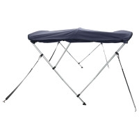 Produktbild för Båtkapell med 3 bågar 183x(137-152)x137 cm