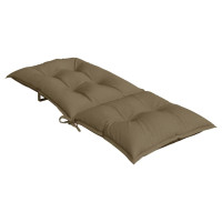 Produktbild för Stolsdynor högt ryggstöd 6 st melerad taupe 120x50x7 cm tyg