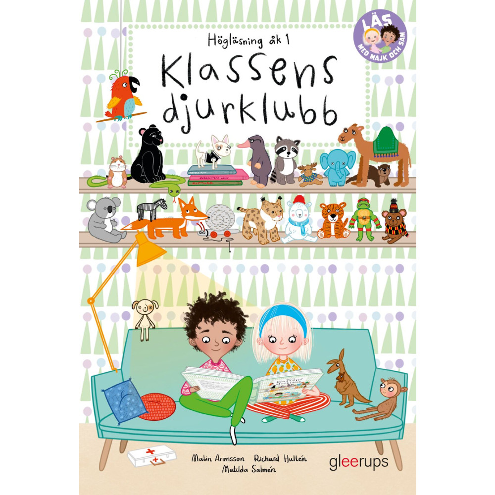 Produktbild för Läs med Majk och Sam 1, Klassens djurklubb, högläsning (inbunden)