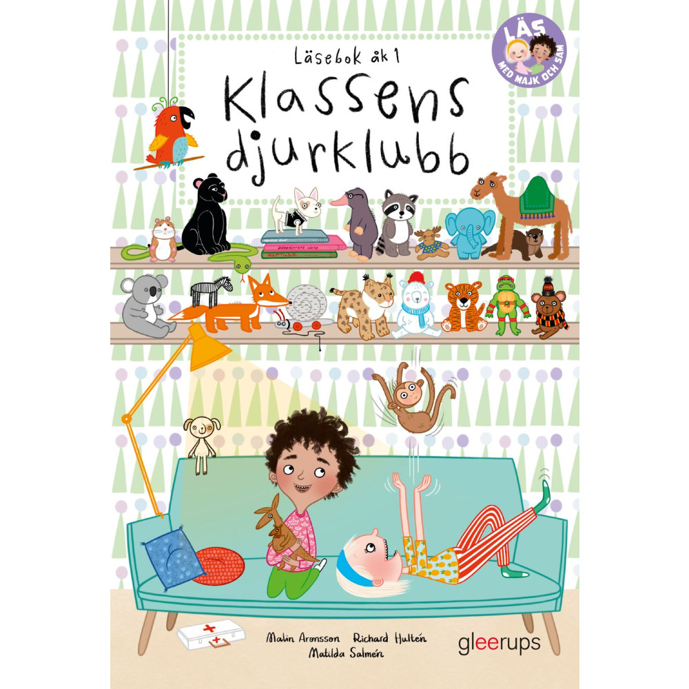 Produktbild för Läs med Majk och Sam 1, Klassens djurklubb, läsebok (inbunden)