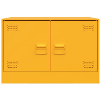Produktbild för TV-skåp 2 st senapsgul 67x39x44 cm stål