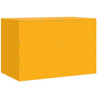 Produktbild för TV-skåp 2 st senapsgul 67x39x44 cm stål