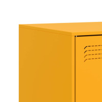 Produktbild för TV-skåp 2 st senapsgul 67x39x44 cm stål