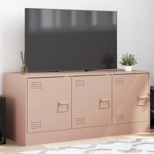 vidaXL TV-skåp rosa 99x39x44 cm stål