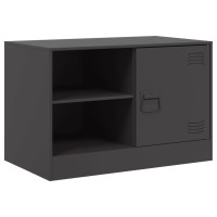 Produktbild för TV-skåp 2 st svart 67x39x44 cm stål
