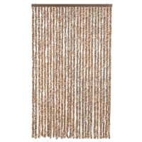 Produktbild för Insektsgardin beige och mörkbrun 118x220 cm chenille