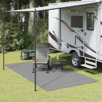 Produktbild för Campingmatta antracit 4x2 m