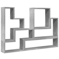 Produktbild för Vägghylla betonggrå 96x12x64 cm konstruerat trä