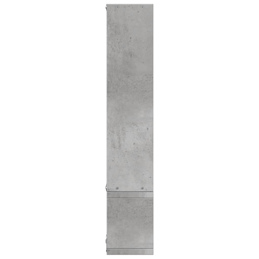 Produktbild för Vägghylla betonggrå 96x12x64 cm konstruerat trä