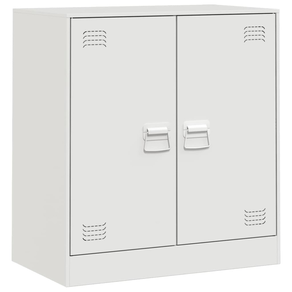 Produktbild för Skänk vit 67x39x73 cm stål