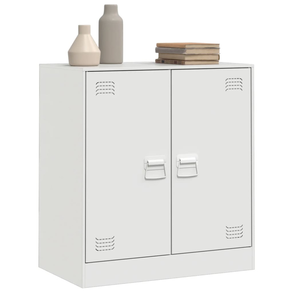 Produktbild för Skänk vit 67x39x73 cm stål