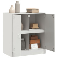 Produktbild för Skänk vit 67x39x73 cm stål