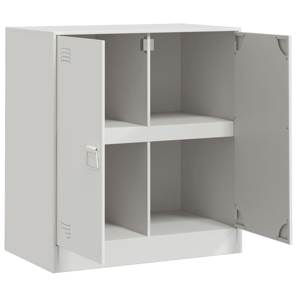 Produktbild för Skänk vit 67x39x73 cm stål