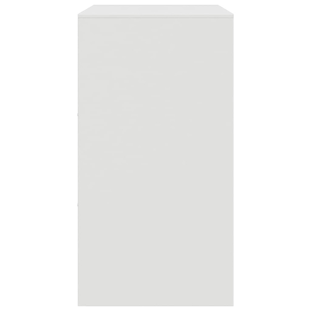 Produktbild för Skänk vit 67x39x73 cm stål