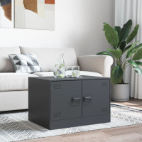 Produktbild för Soffbord antracit 67x50x44 cm stål