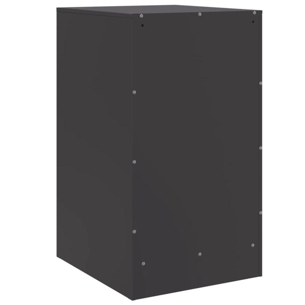 Produktbild för Sängskåp 2 st svart 34,5x39x62 cm stål