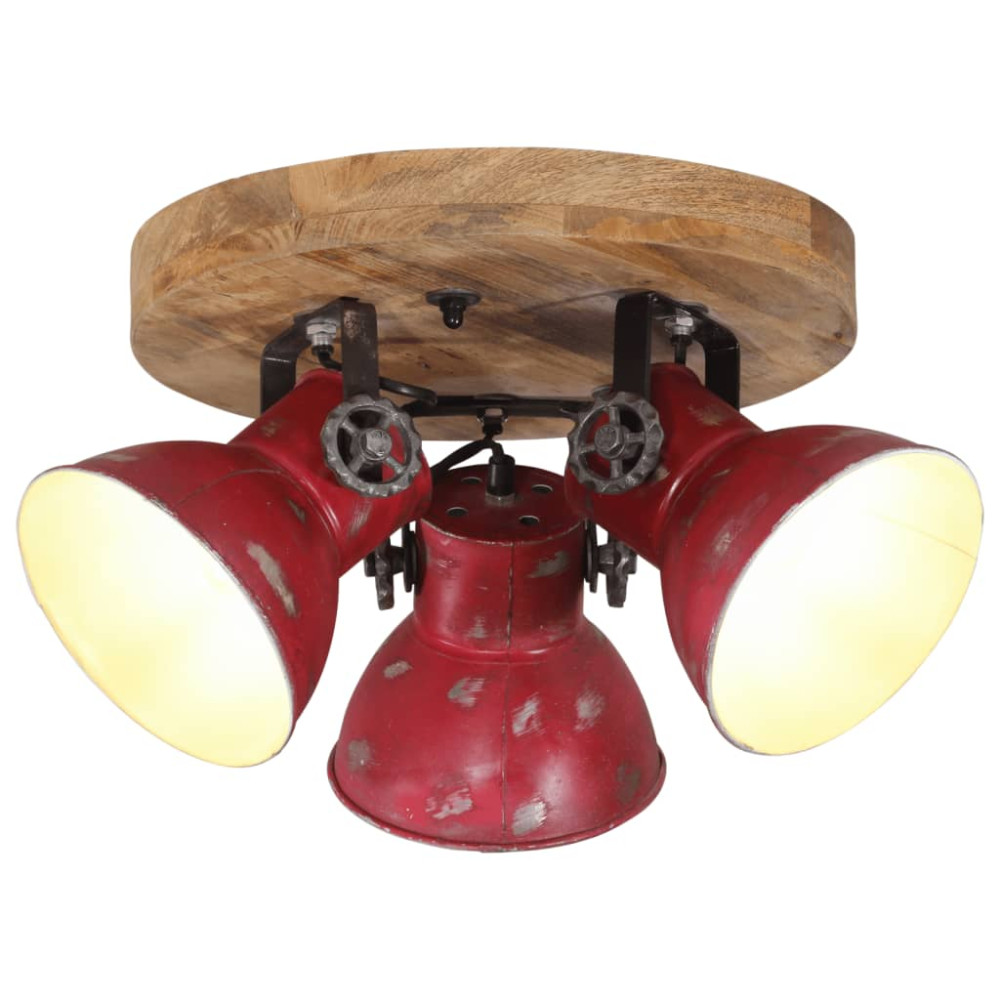Produktbild för Taklampa 25 W nött röd 35x35x25 cm E27