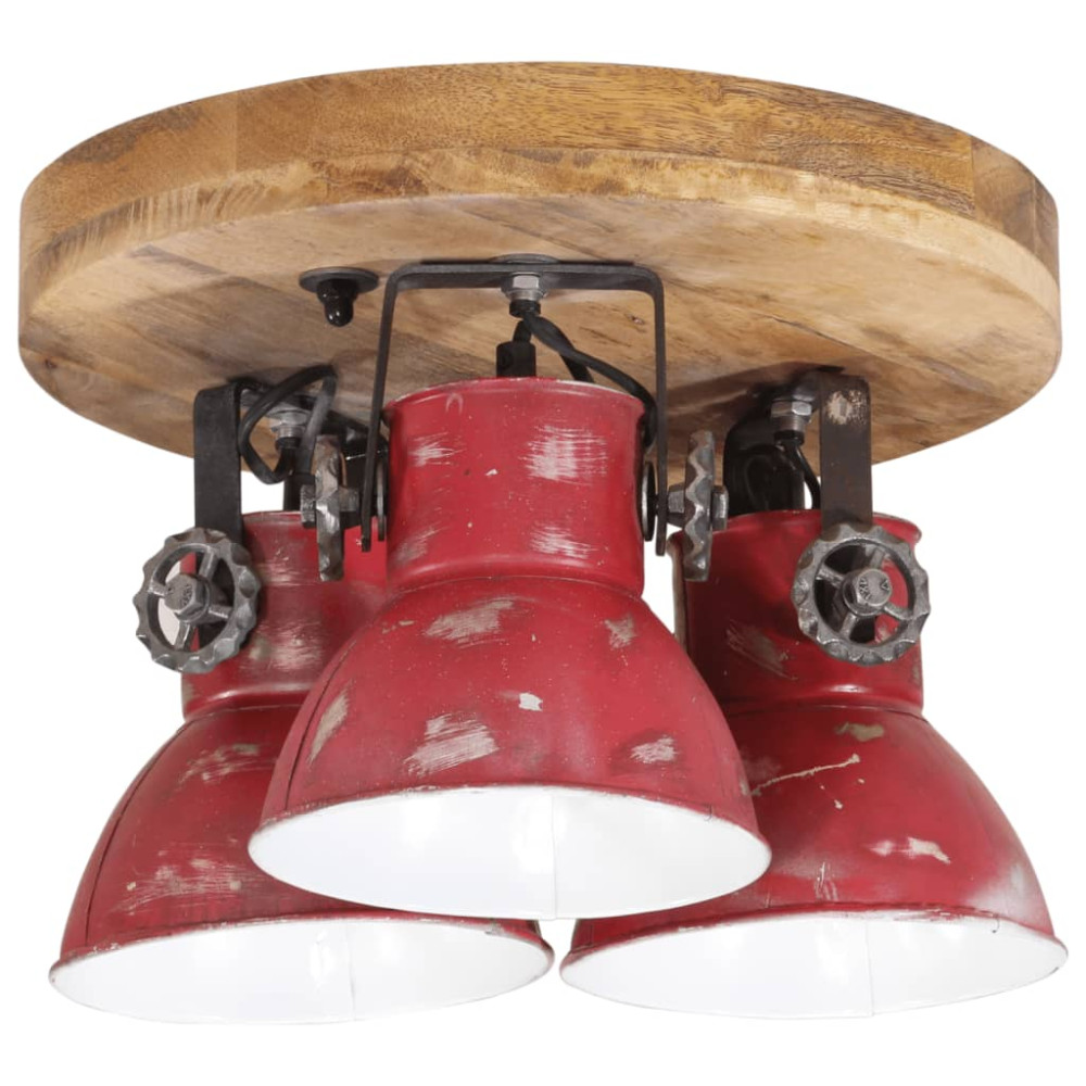 Produktbild för Taklampa 25 W nött röd 35x35x25 cm E27