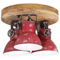 Produktbild för Taklampa 25 W nött röd 35x35x25 cm E27