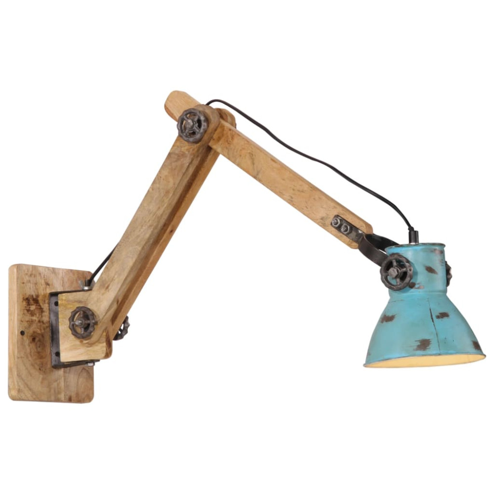 Produktbild för Vägglampa 25 W sliten blå 96x15x20 cm E27