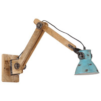 Produktbild för Vägglampa 25 W sliten blå 96x15x20 cm E27
