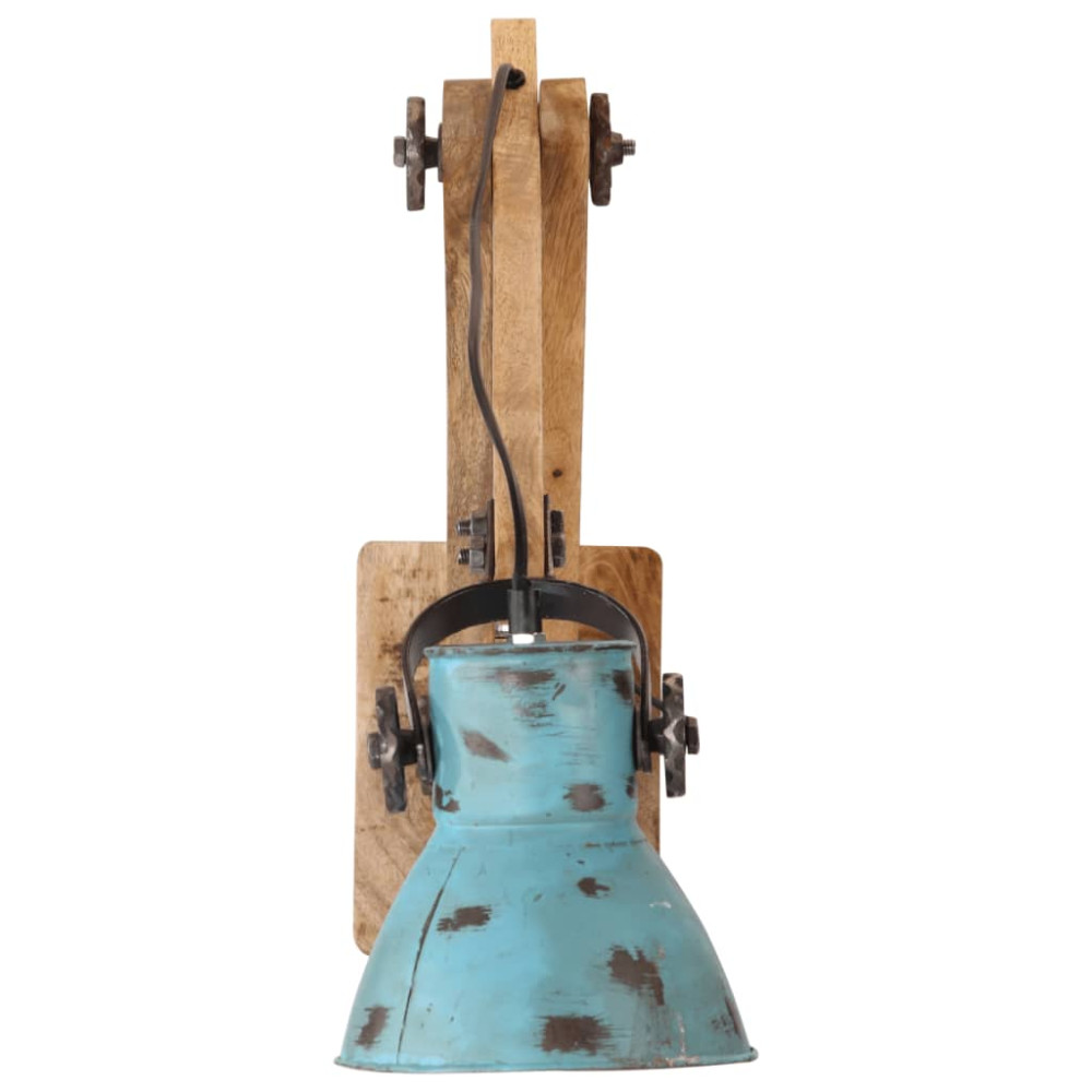 Produktbild för Vägglampa 25 W sliten blå 96x15x20 cm E27