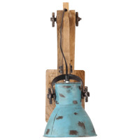 Produktbild för Vägglampa 25 W sliten blå 96x15x20 cm E27