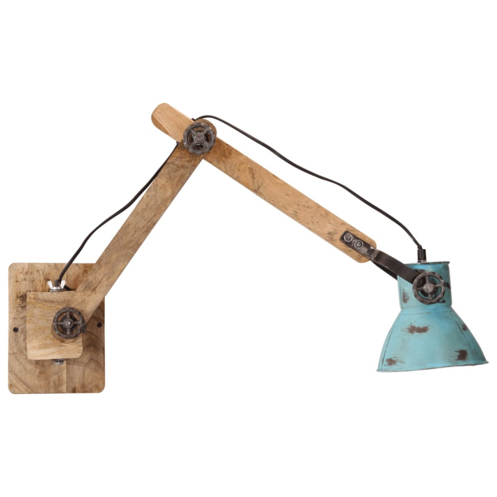 Produktbild för Vägglampa 25 W sliten blå 96x15x20 cm E27
