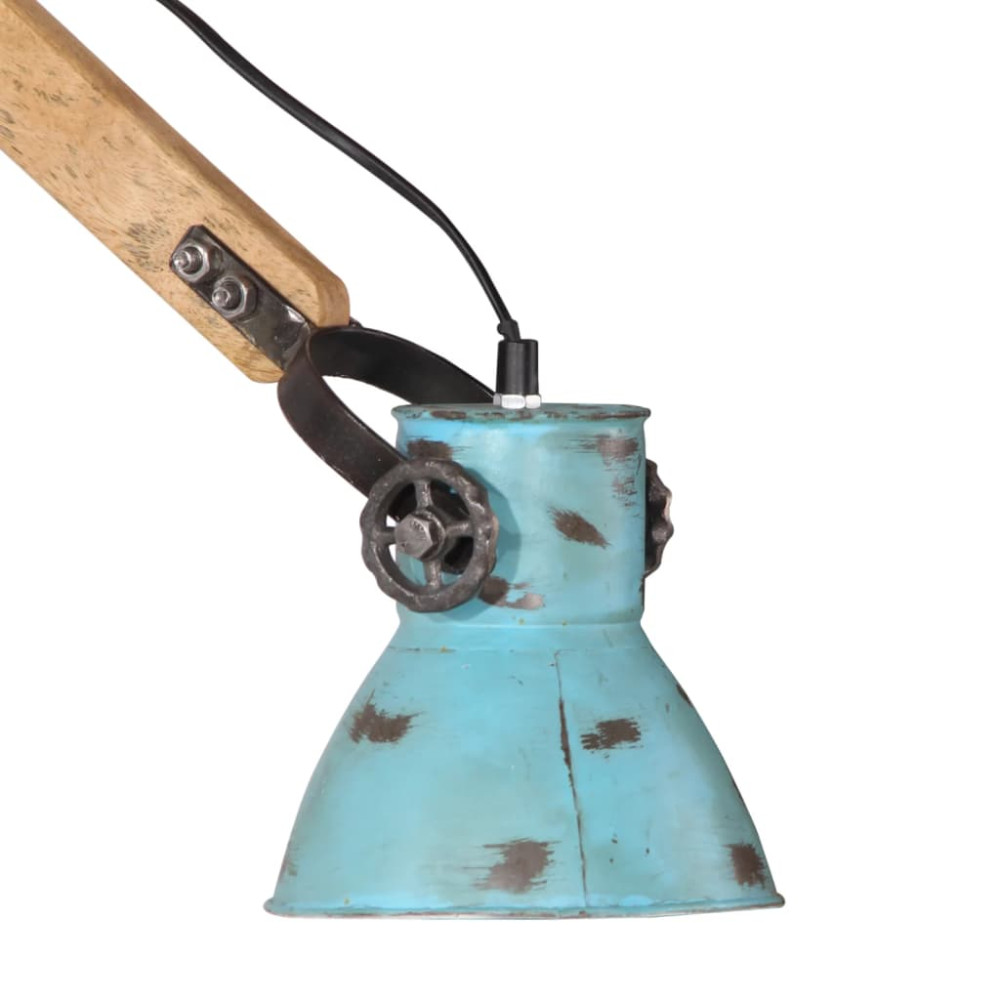 Produktbild för Vägglampa 25 W sliten blå 96x15x20 cm E27