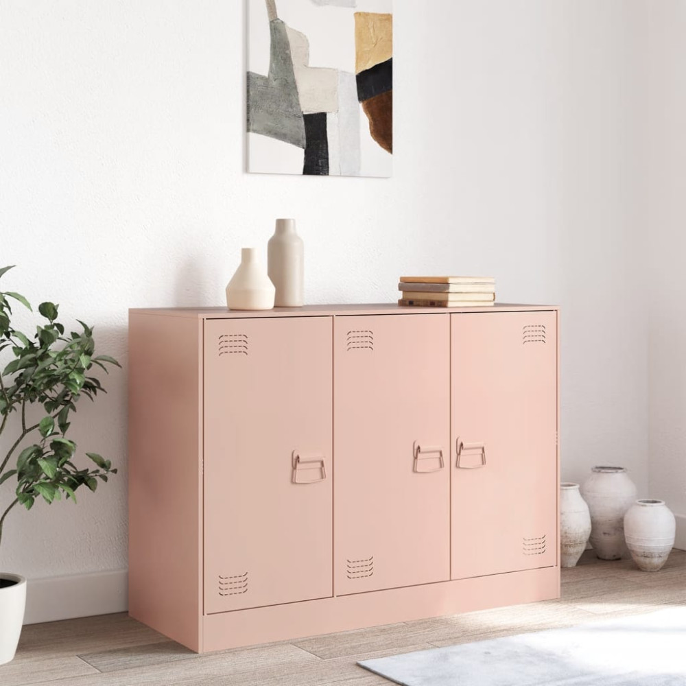 Produktbild för Skänk rosa 99x39x73 cm stål