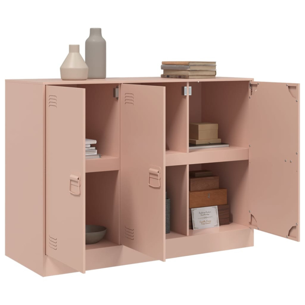 Produktbild för Skänk rosa 99x39x73 cm stål
