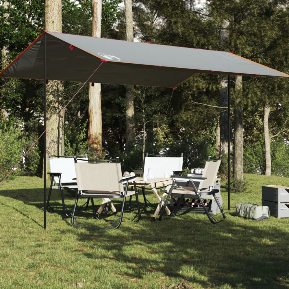 Produktbild för Tarp grå och orange 400x294 cm vattentät