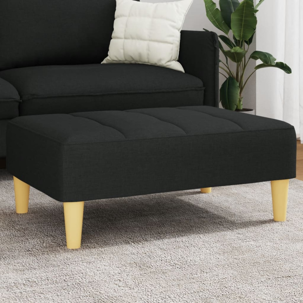 Produktbild för Fotpall svart 77x55x31 cm tyg