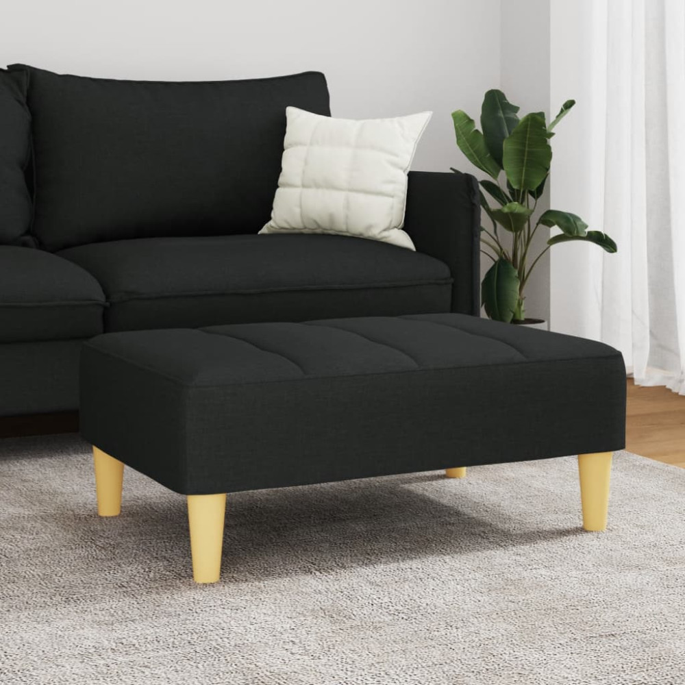 Produktbild för Fotpall svart 77x55x31 cm tyg