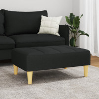 Produktbild för Fotpall svart 77x55x31 cm tyg