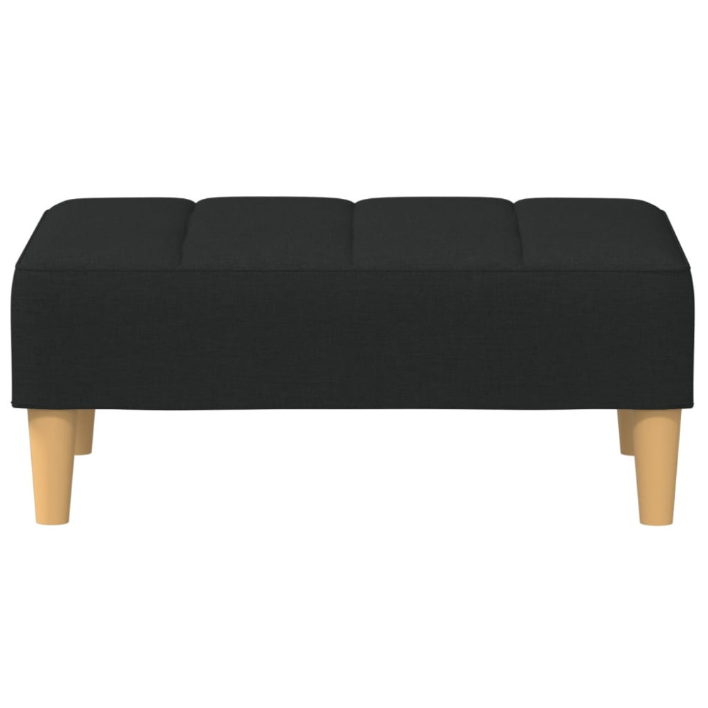 Produktbild för Fotpall svart 77x55x31 cm tyg