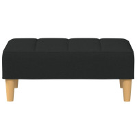 Produktbild för Fotpall svart 77x55x31 cm tyg