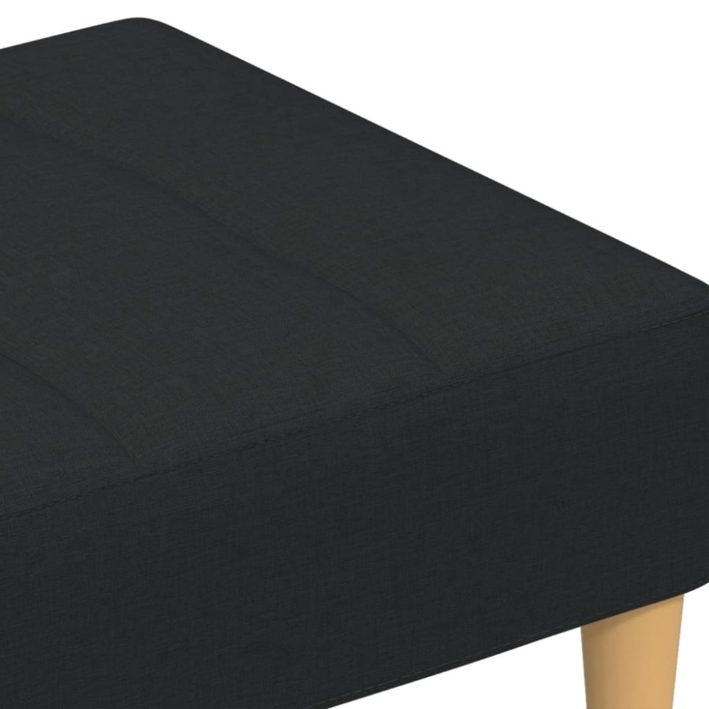 Produktbild för Fotpall svart 77x55x31 cm tyg