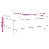 Produktbild för Fotpall svart 77x55x31 cm tyg