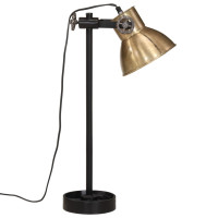 Produktbild för Skrivbordslampa 25 W antik mässing 15x15x55 cm E27