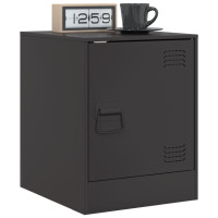 Produktbild för Sängskåp 2 st svart 34,5x39x44 cm stål