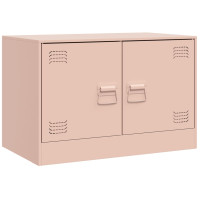 Produktbild för TV-skåp 2 st rosa 67x39x44 cm stål