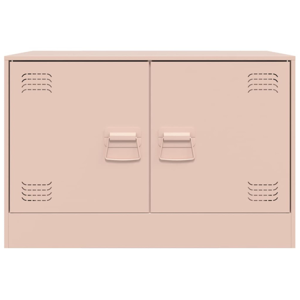 Produktbild för TV-skåp 2 st rosa 67x39x44 cm stål