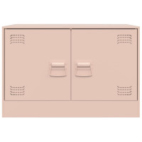 Produktbild för TV-skåp 2 st rosa 67x39x44 cm stål