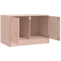 Produktbild för TV-skåp 2 st rosa 67x39x44 cm stål