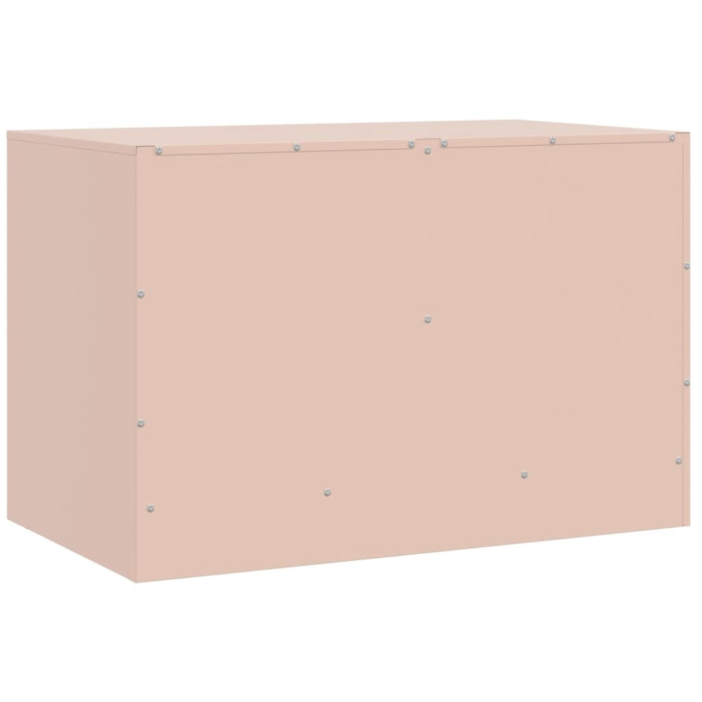 Produktbild för TV-skåp 2 st rosa 67x39x44 cm stål