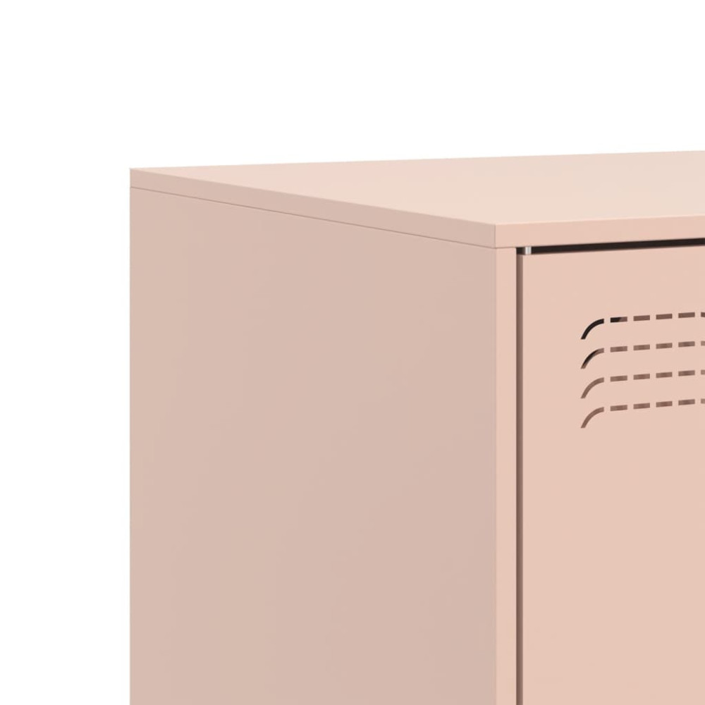 Produktbild för TV-skåp 2 st rosa 67x39x44 cm stål