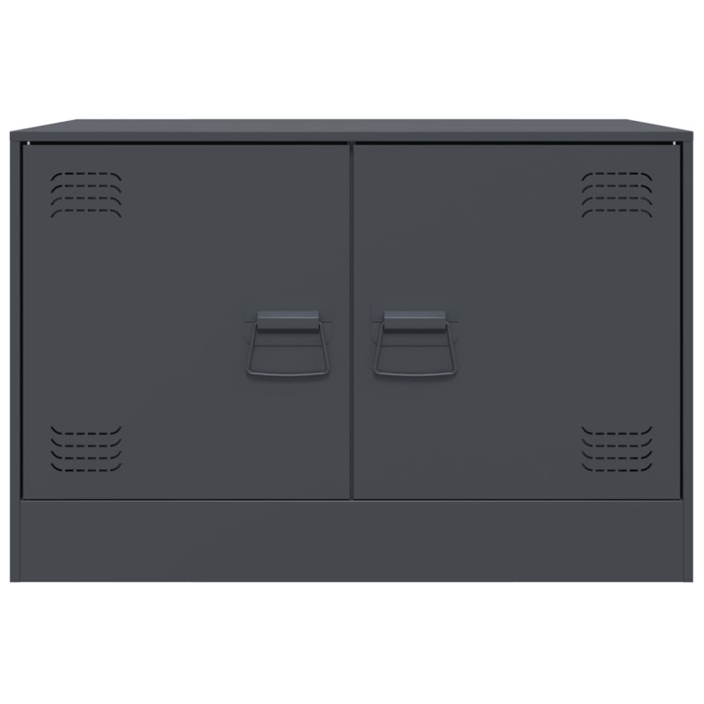 Produktbild för TV-skåp 2 st antracit 67x39x44 cm stål